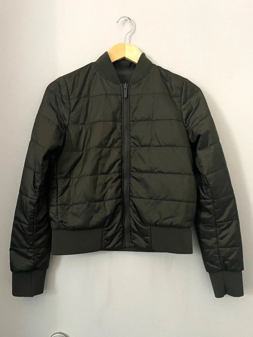Lululemon Non-stop Olive Green Reversible Bomber Jacket 4